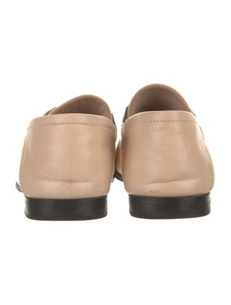 Gucci Web Accent Leather Loafers