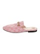 Gucci Horsebit Accent Canvas Mules