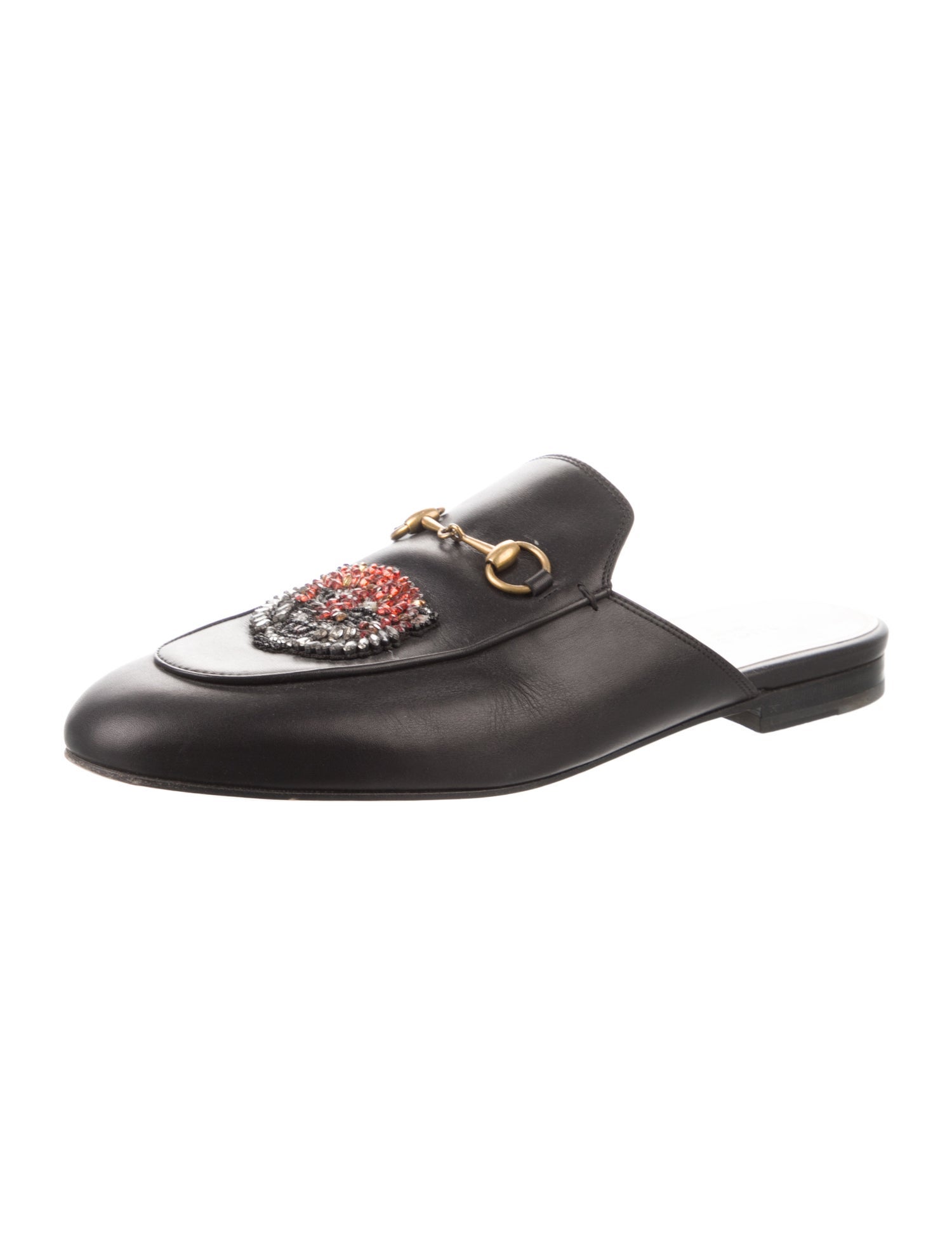 Gucci Horsebit Accent Leather Mules