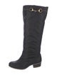 Gucci Web Accent Nylon Riding Boots
