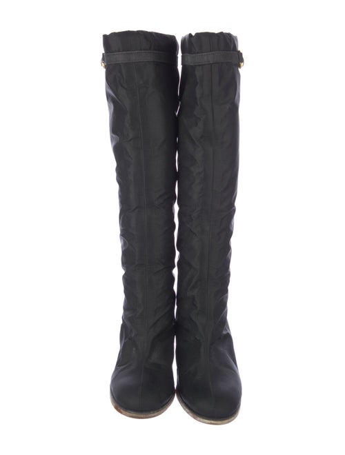 Gucci Web Accent Nylon Riding Boots