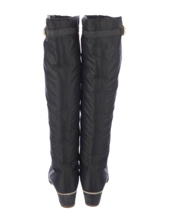 Gucci Web Accent Nylon Riding Boots