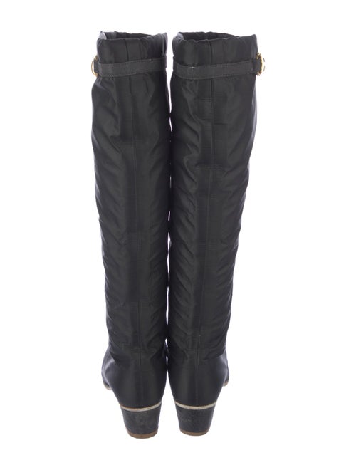 Gucci Web Accent Nylon Riding Boots