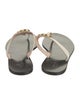 Gucci Double G Logo Leather Flip Flops