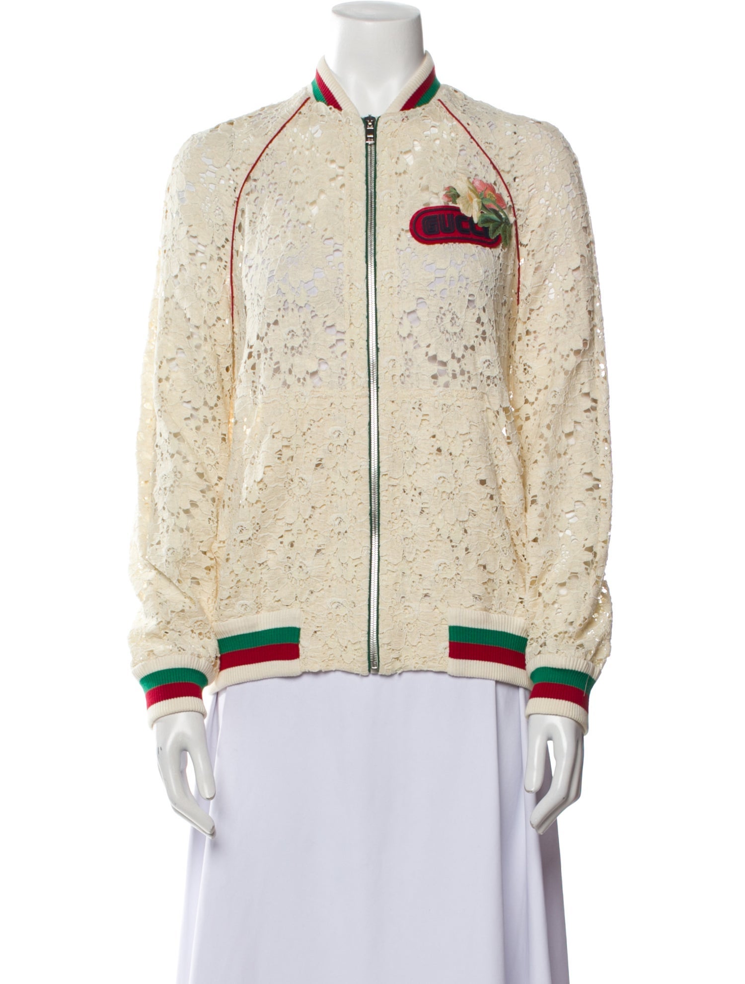 Gucci 2018 Lace Bomber Jacket