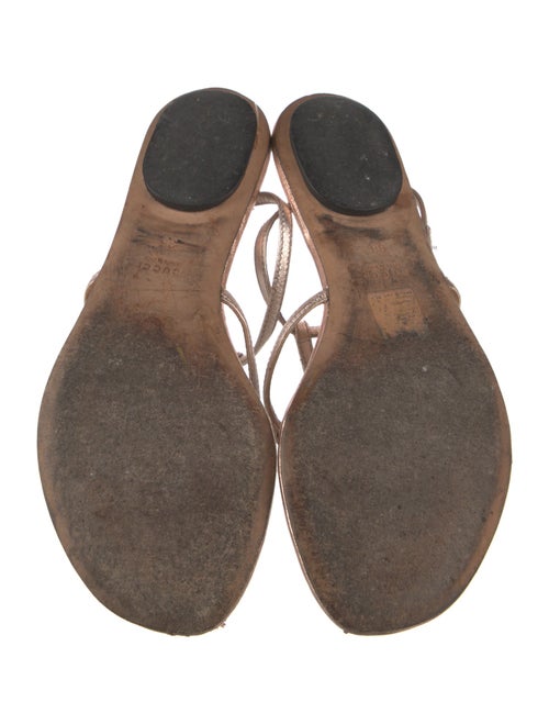 Gucci Interlocking G Logo Leather T-Strap Sandals