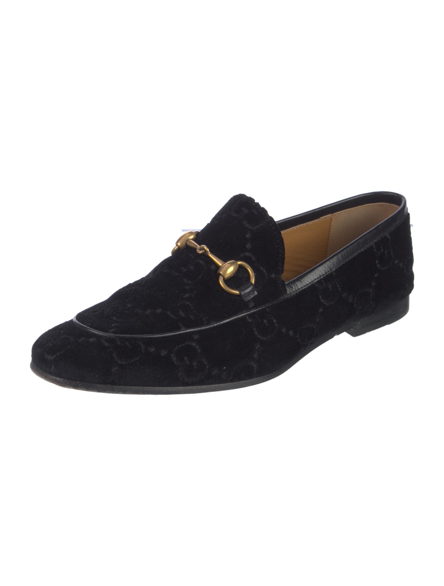 Gucci 1955 Horsebit Accent Velvet Dress Loafers