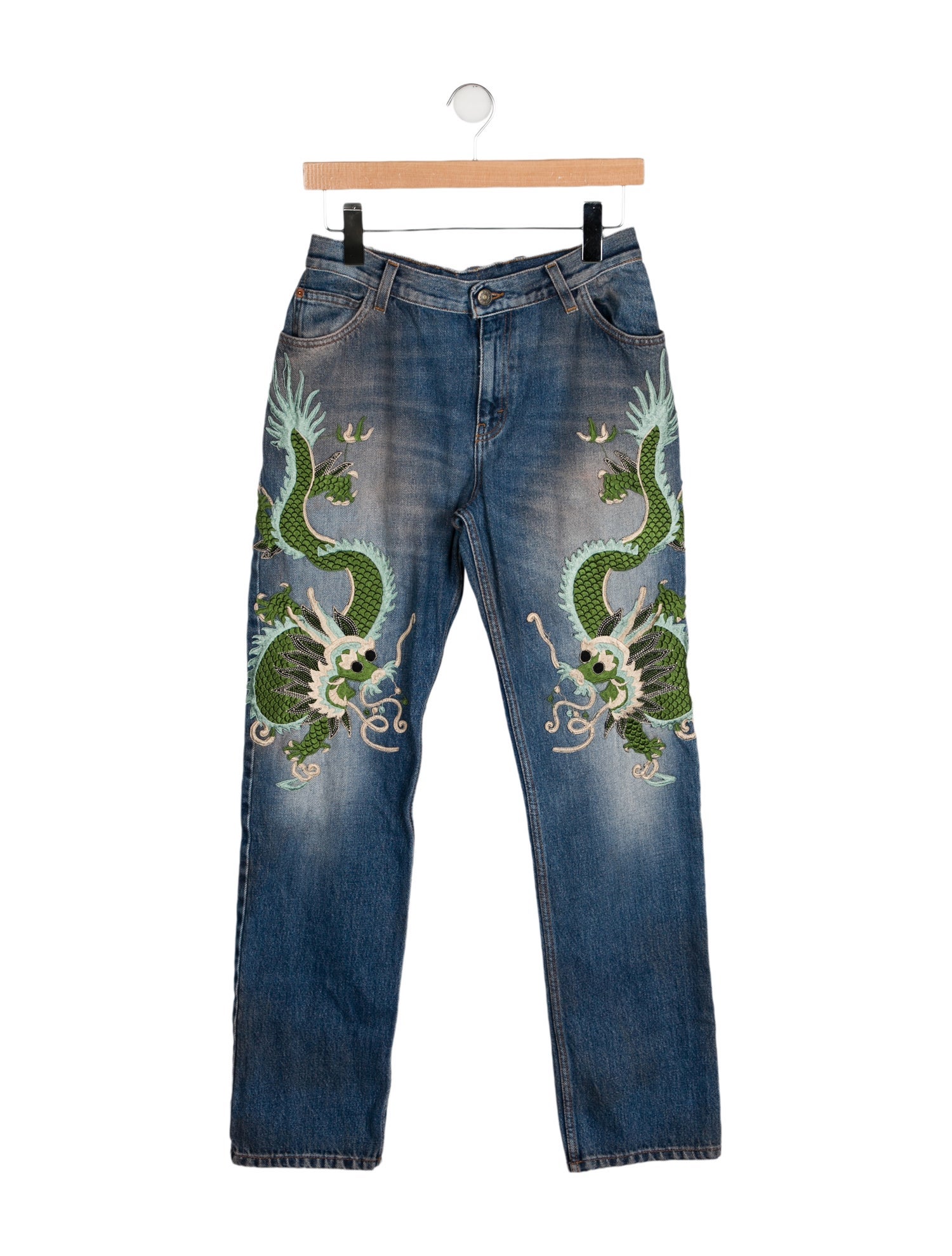 Gucci Mid-Rise Straight Leg Jeans