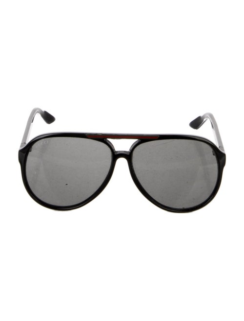 Gucci Web Accent Aviator Sunglasses