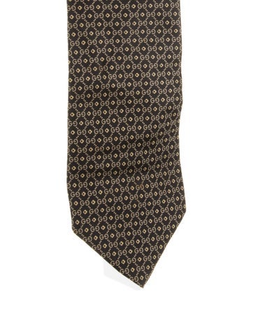 Gucci Ties Men's GG Logo Pattern Tie