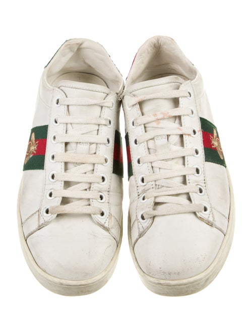 Gucci Web Accent Leather Sneakers