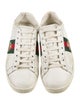 Gucci Web Accent Leather Sneakers