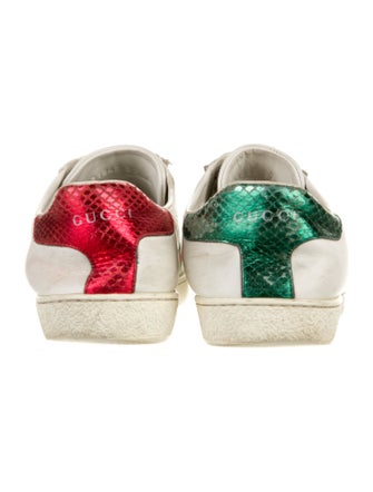 Gucci Web Accent Leather Sneakers