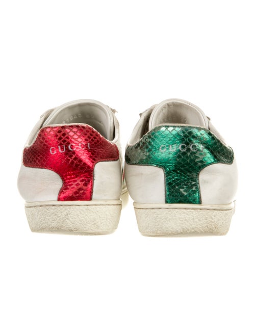 Gucci Web Accent Leather Sneakers
