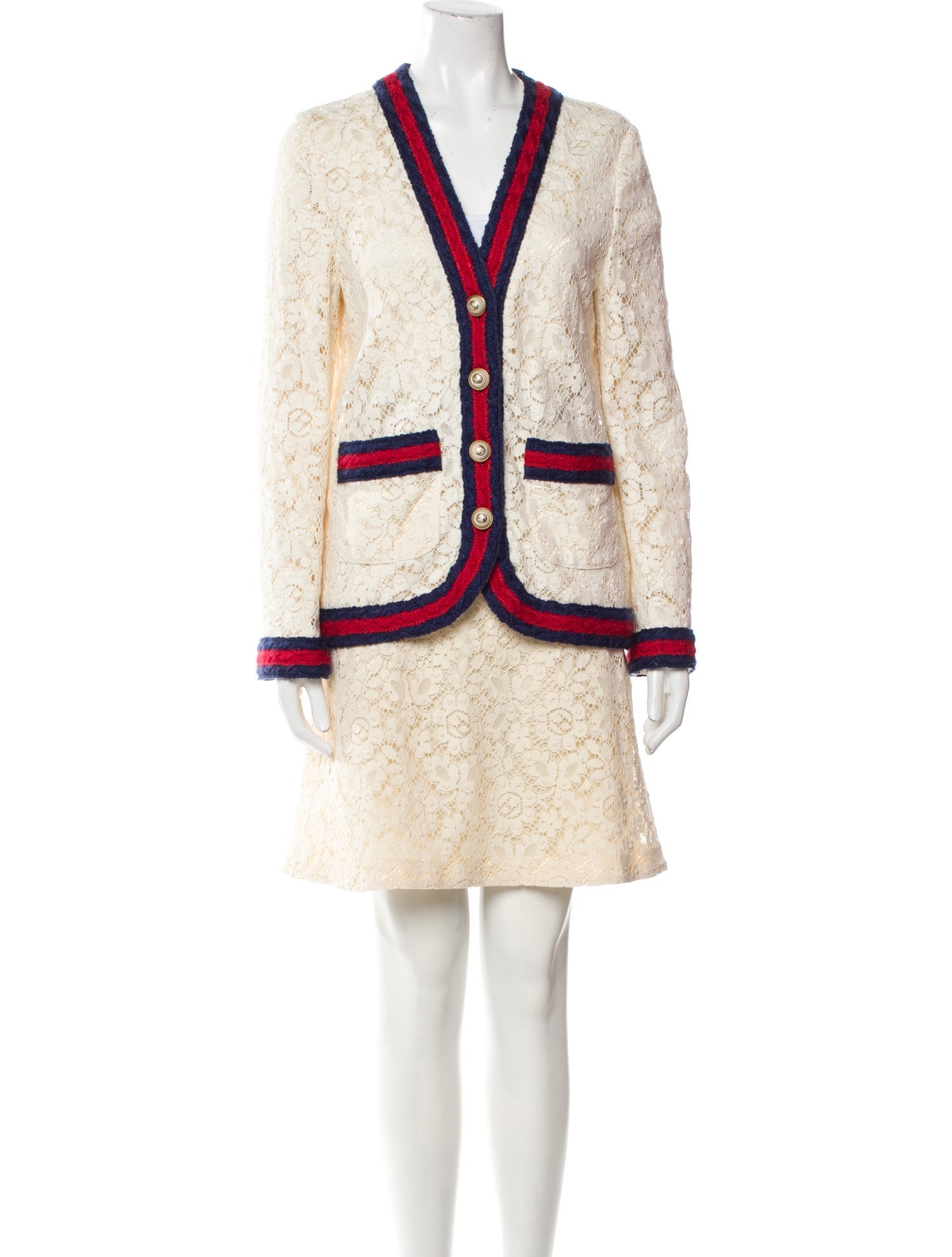 Gucci 2017 Striped Skirt Suit