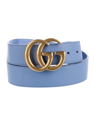 Gucci Double G Logo Leather Belt
