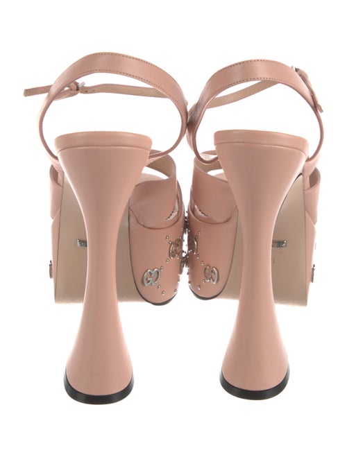 Gucci GG Logo Leather Sandals