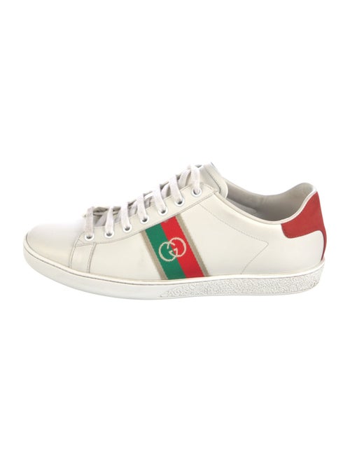 Gucci Web Accent Leather Sneakers