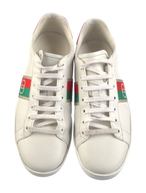 Gucci Web Accent Leather Sneakers