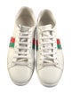 Gucci Web Accent Leather Sneakers