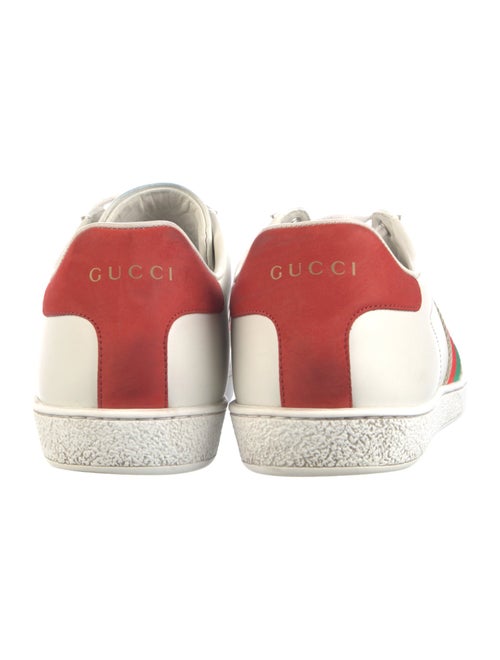 Gucci Web Accent Leather Sneakers