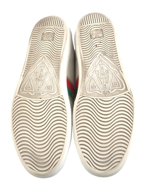Gucci Web Accent Leather Sneakers