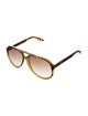 Gucci Web Accent Aviator Sunglasses