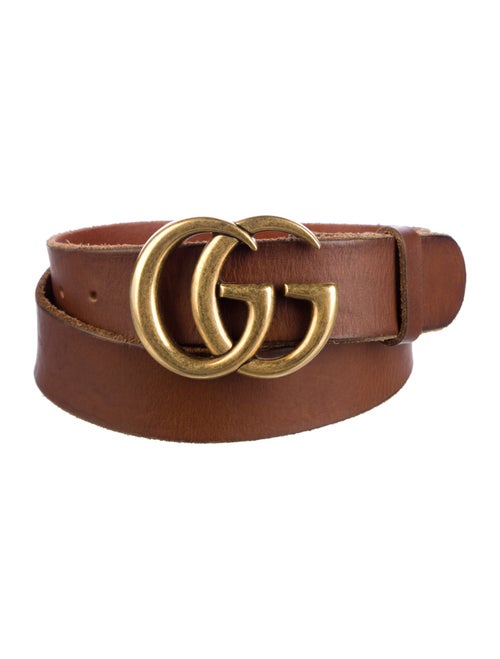 Gucci GG Logo Leather Belt