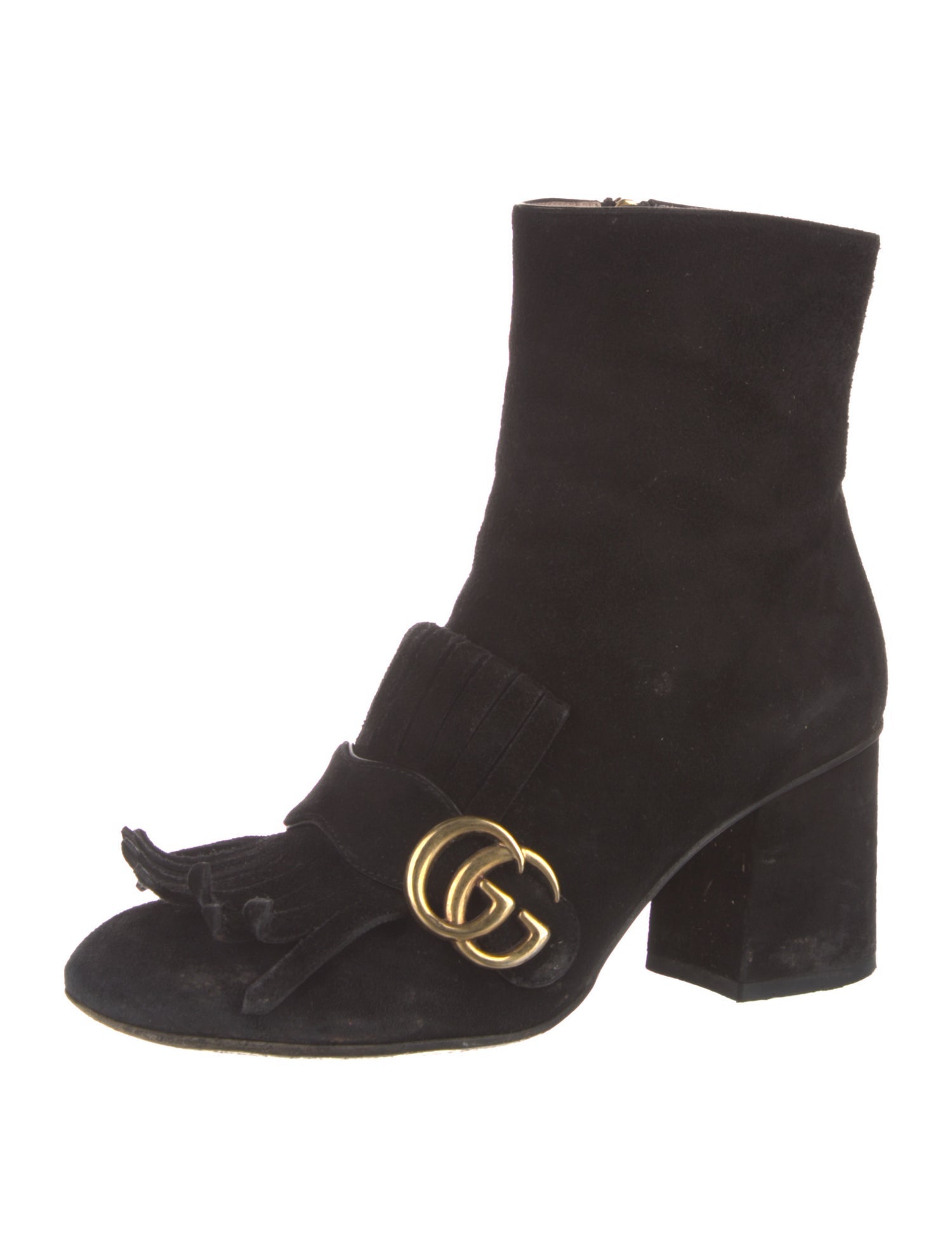 Gucci Double G Logo Suede Sock Boots