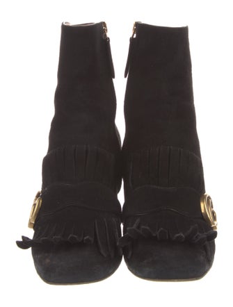 Gucci Double G Logo Suede Sock Boots