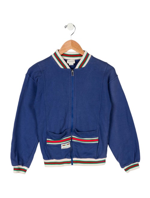 Gucci Solid Web-Trim Zip Sweater