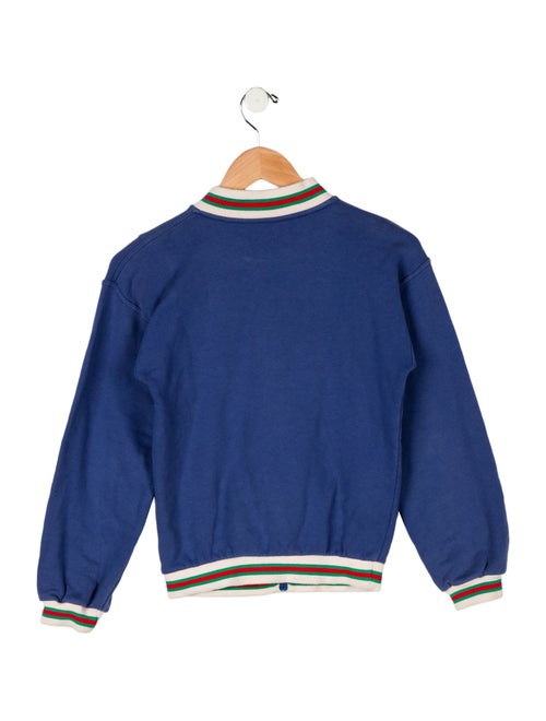 Gucci Solid Web-Trim Zip Sweater