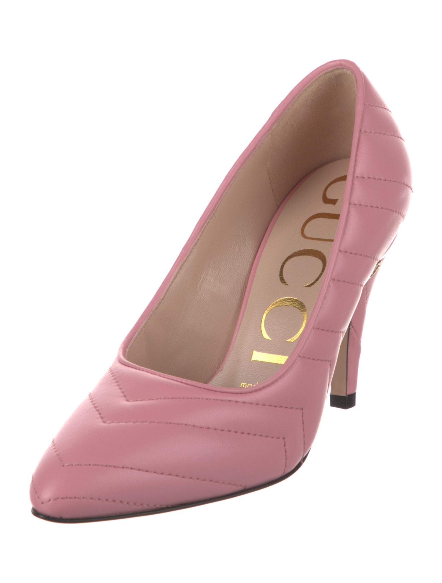 Gucci Double G Logo Leather Pumps