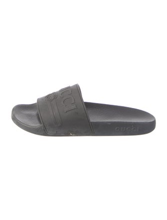Gucci Interlocking G Logo Rubber Slides