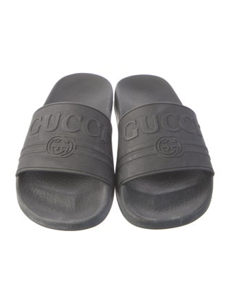Gucci Interlocking G Logo Rubber Slides