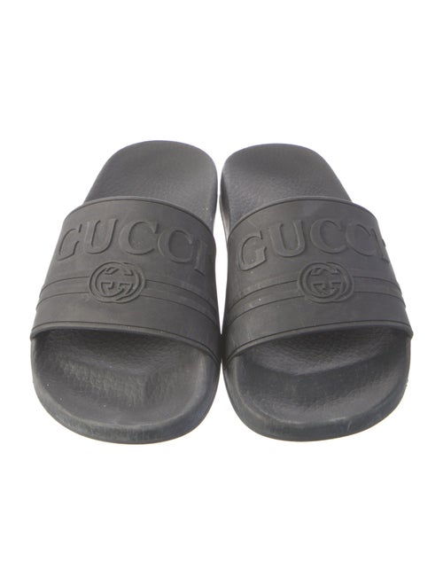 Gucci Interlocking G Logo Rubber Slides