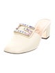 Gucci Leather Crystal Embellishments Mules