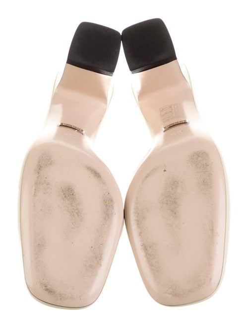 Gucci Leather Crystal Embellishments Mules