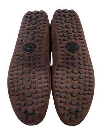 Gucci Horsebit Accent Suede Drivers