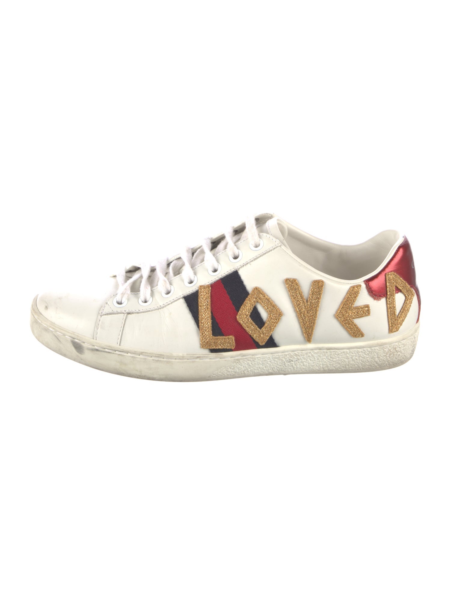 Gucci Sylvie Web Accent Leather Sneakers