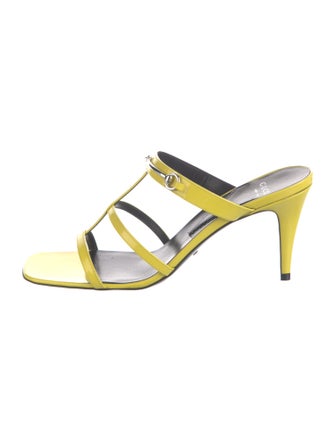 Gucci Horsebit Accent Patent Leather Slides