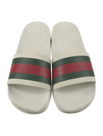 Gucci Web Accent Rubber Slides