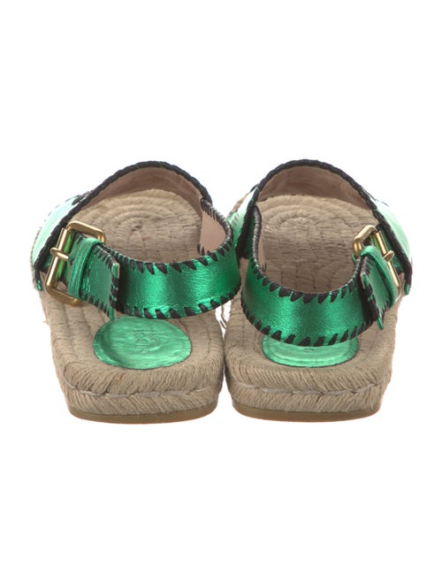 Gucci Double G Logo Leather Espadrilles