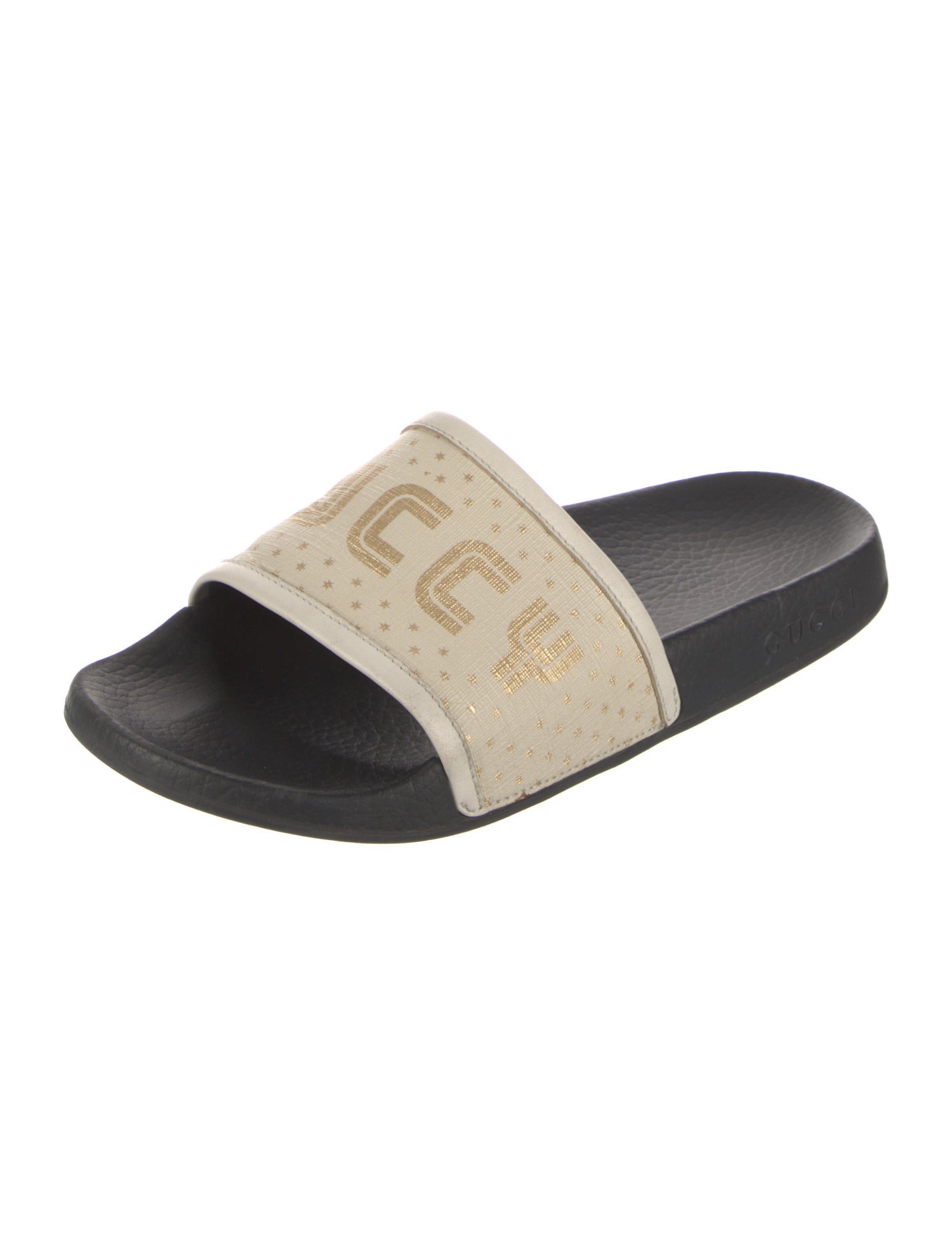 Gucci Canvas Printed Slides