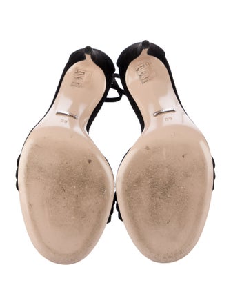 Gucci Double G Logo Suede Sandals