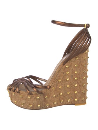 Gucci Leather Studded Accents Sandals