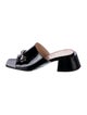 Gucci Horsebit Accent Patent Leather Slides