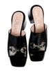 Gucci Horsebit Accent Patent Leather Slides