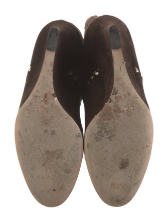 Gucci Suede Whipstitch Trim Boots