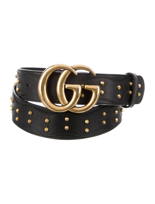 Gucci Double G Logo Leather Belt